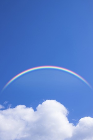 Blue skies and rainbowsの写真素材