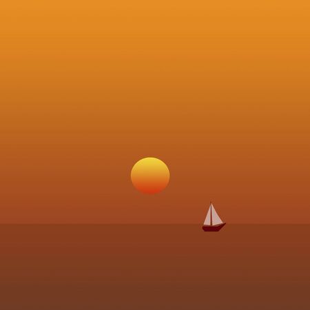 The Sun and the seaの写真素材