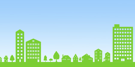 Cityscape silhouetteの写真素材