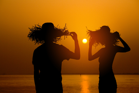 A couple of Lakesideの写真素材