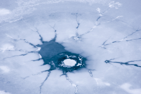 surface of a lake that freezes