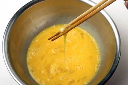 Beaten eggの写真素材