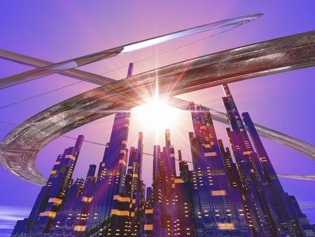 Future citiesの写真素材