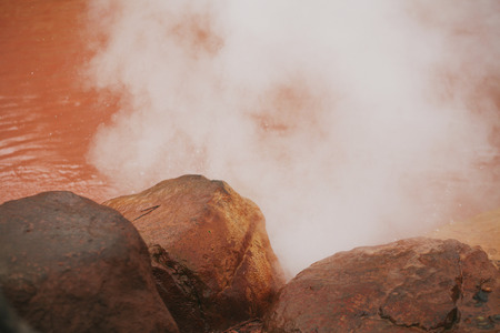 Beppu hot spring pond hellの写真素材