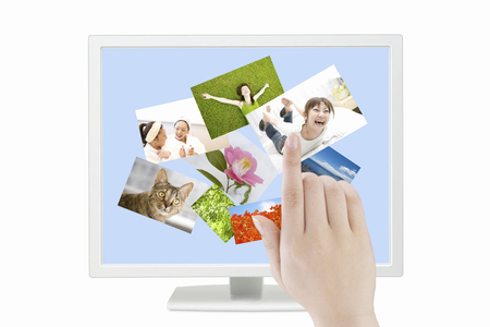 Touch panelの写真素材