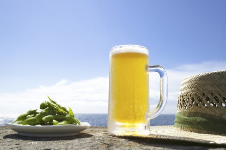 Beers and Edamameの写真素材