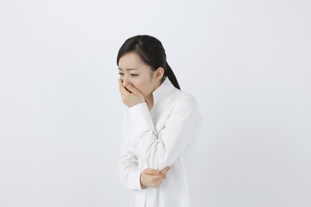 Female coughの写真素材