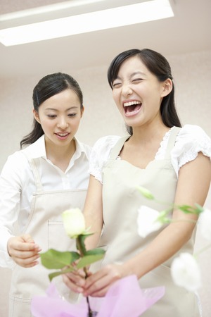 Flower arrangements classroomの写真素材