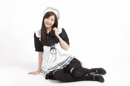 Maid cosplayの写真素材