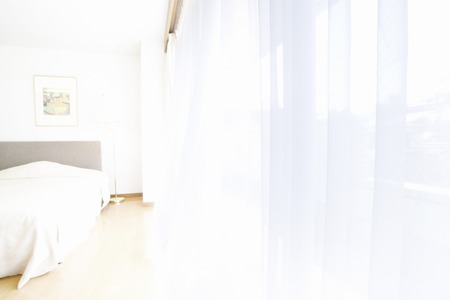 Windowsill of the bedroomの写真素材