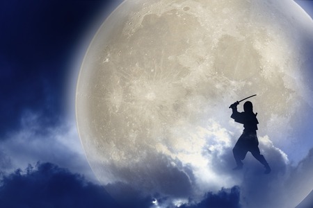Ninja silhouetteの写真素材