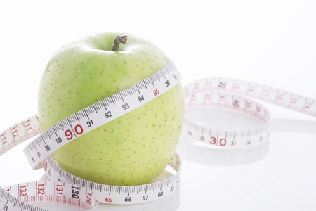 Green Apple and measureの写真素材