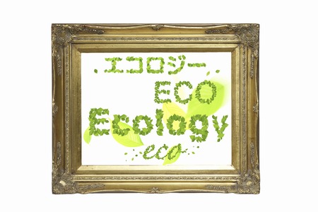Frame and ecology imageの写真素材