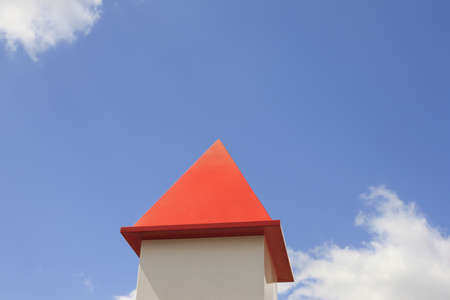 Red roof houseの写真素材
