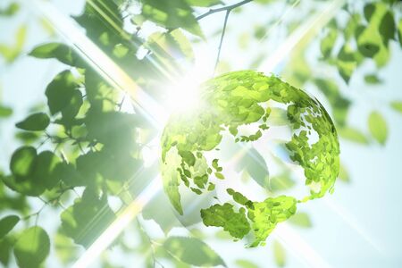 Fresh green leaves and leaf Globes