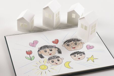 Paper crafts home and family paintings