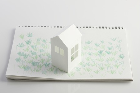 Lawn House paper craft and illustrationsの写真素材