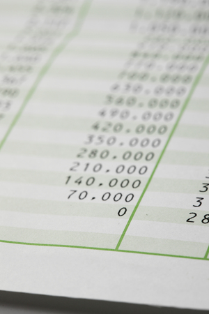 Statement of paymentsの写真素材