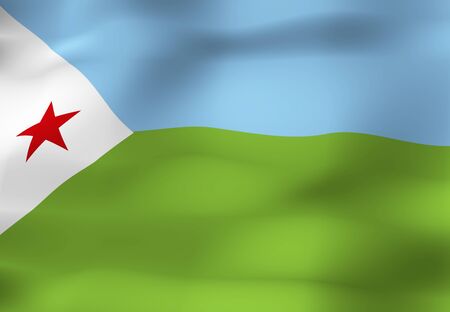 Djibouti Flagの写真素材