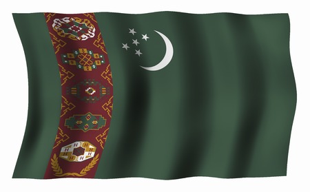 Flag of Turkmenistanの写真素材