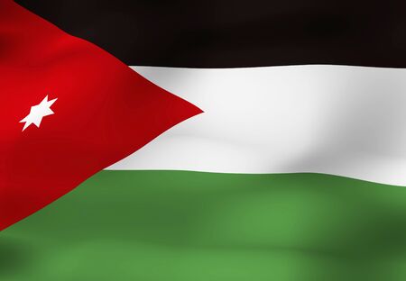 Flag of Jordanの写真素材