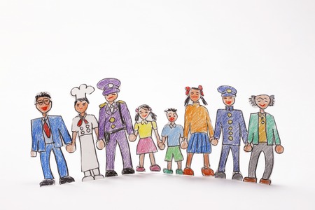 Illustrations various peopleの写真素材