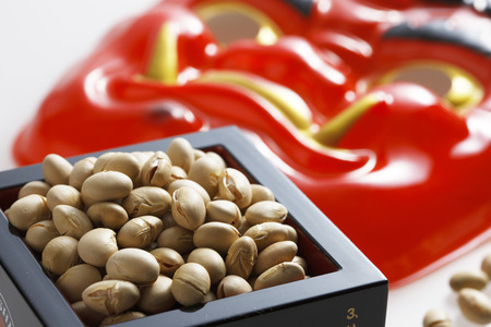 Beans and maskの写真素材