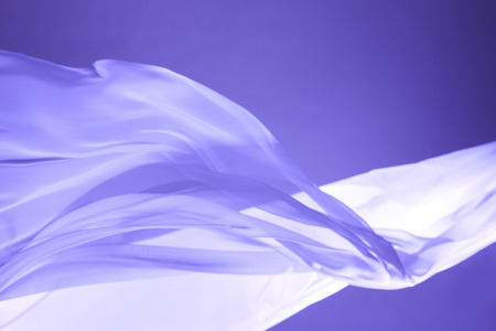 Purple cloth swayingの写真素材