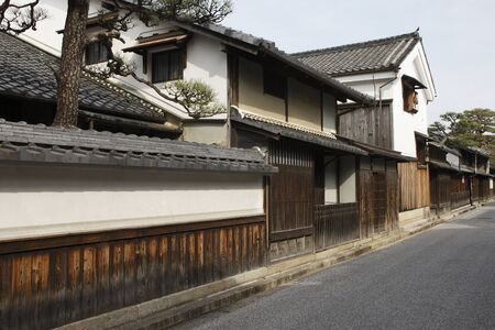 Town in omihachiman cityの写真素材