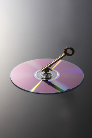 Key and diskの写真素材