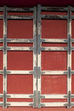 Architectural beauty of the shrine doorの写真素材