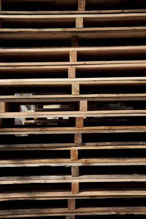 Pile of transport for wood palletの写真素材