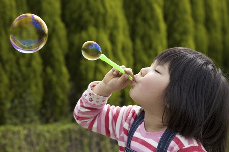 Bubble girlの写真素材