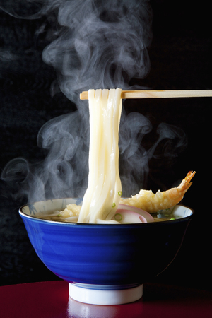 Piping hot tempura udonの写真素材