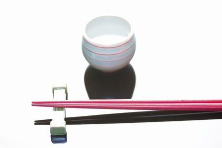 Chopsticks and cupsの写真素材