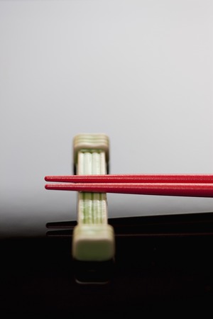 Chopsticks and chopstick restの写真素材
