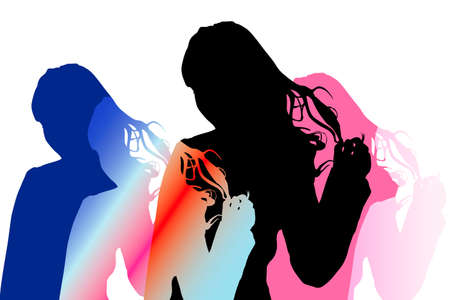 Woman silhouetteの写真素材