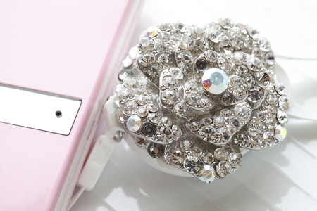 Mobile phone accessories with elastic strapsの写真素材