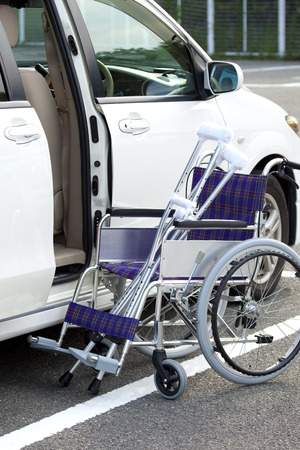 Auto and wheelchairの写真素材