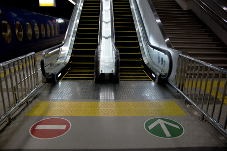 Escalator to the airportの写真素材