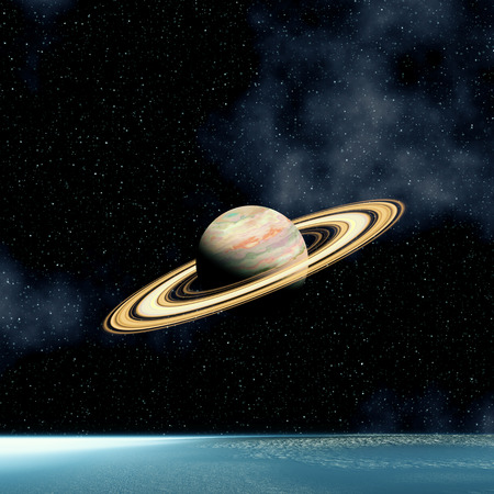 Galaxy and Saturn