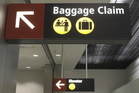 Guidance of the baggage claimの写真素材