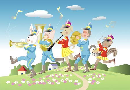 Animal marching bandの写真素材