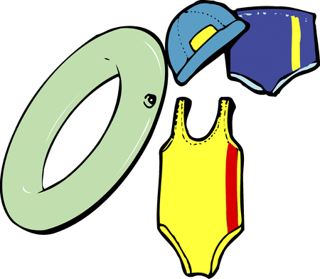 Swimming equipmentの写真素材