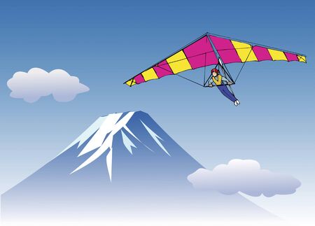 Fuji and paragliding