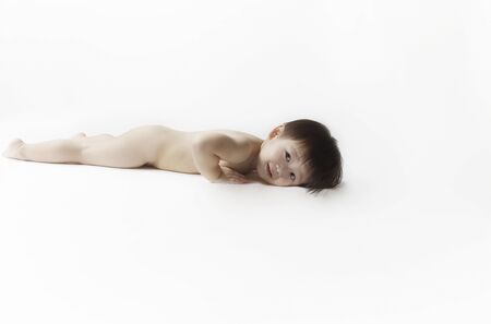 Naked baby boy の写真素材
