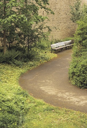 Bench of the streetの写真素材