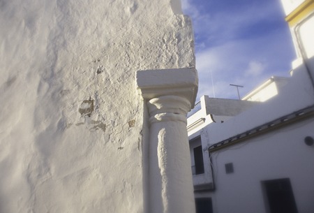 White village of pillars