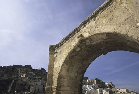 Arch and cave dwellingsの写真素材