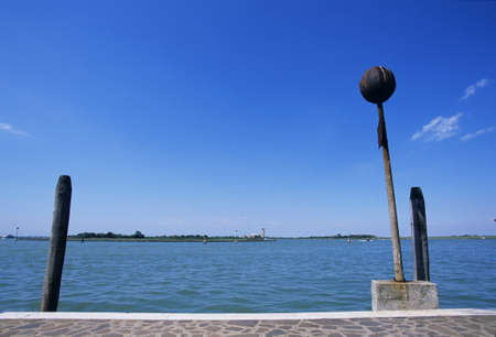 Torcello island of blue skyの写真素材